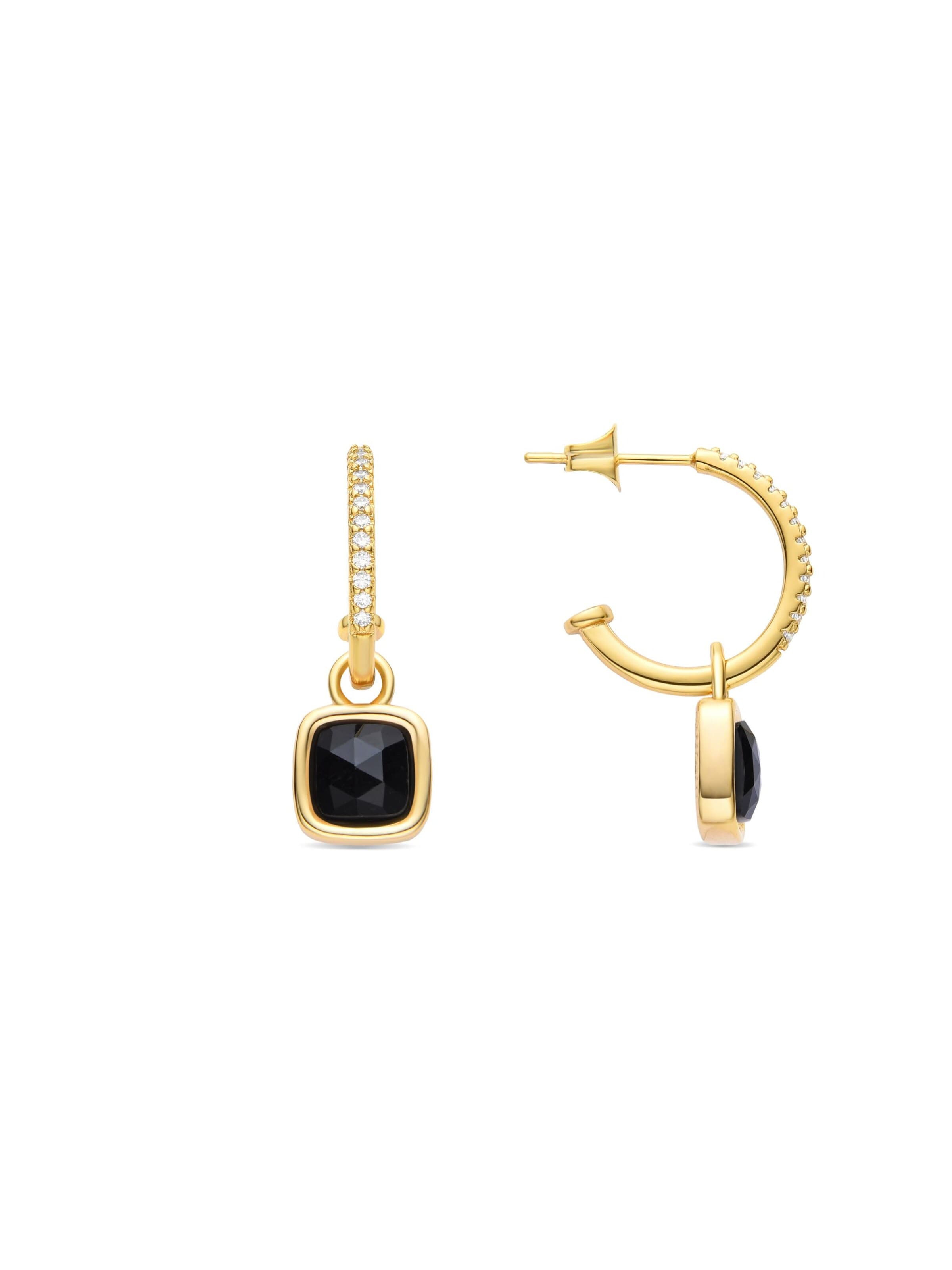 Luxenter - Pendientes 'Darmix' en negro: frente