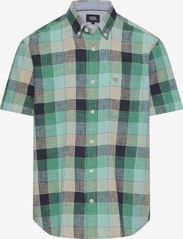 CAMEL ACTIVE Karohemd aus reiner Baumwolle in Grün: Vorderseite