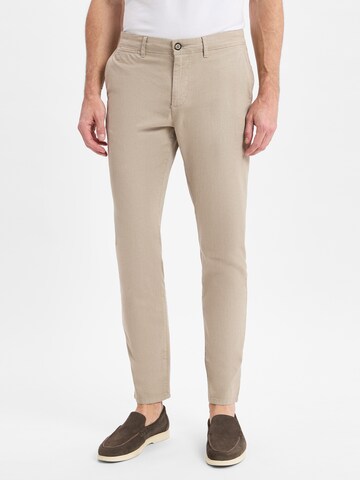 Nils Sundström Chino Pants ' Matt ' in Beige: front