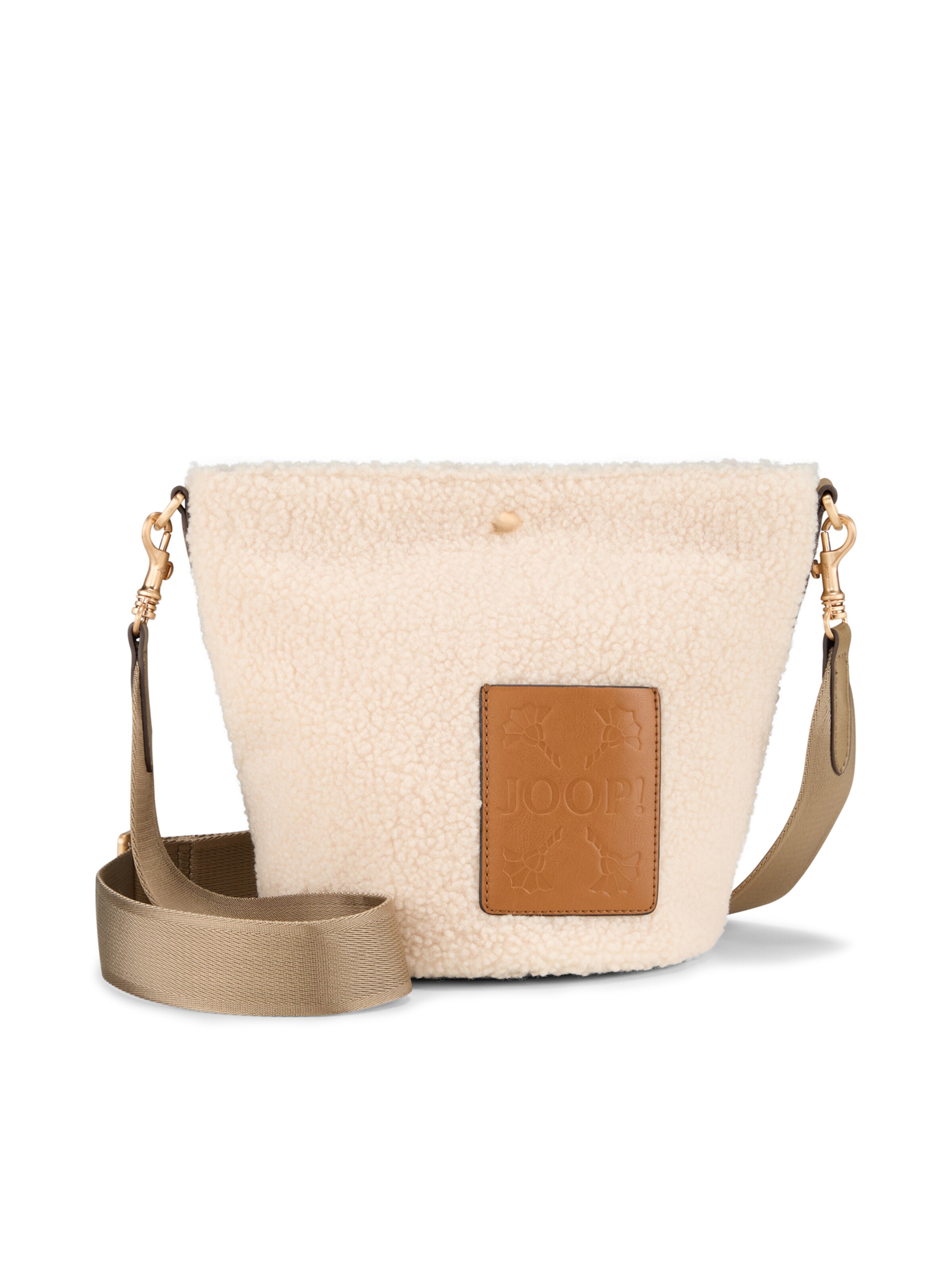 JOOP! Schoudertas 'Pezza Peluche Shirley' in Beige: voorkant
