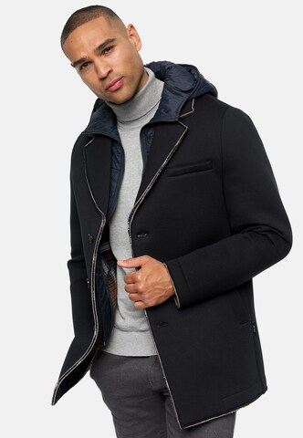 Manteau mi-saison ' Apostolos ' INDICODE JEANS en noir