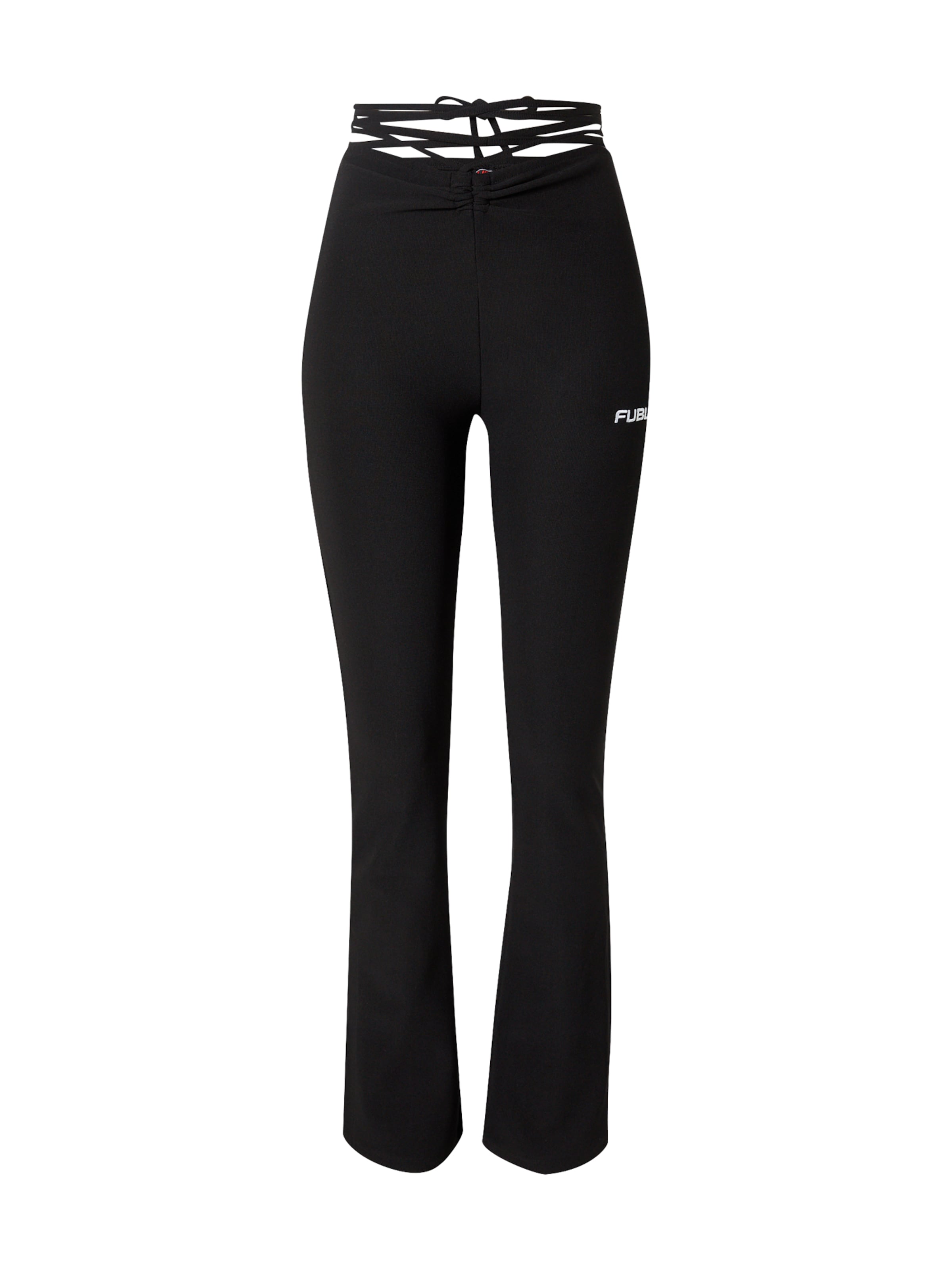 FUBU Flared Trousers in Black: front