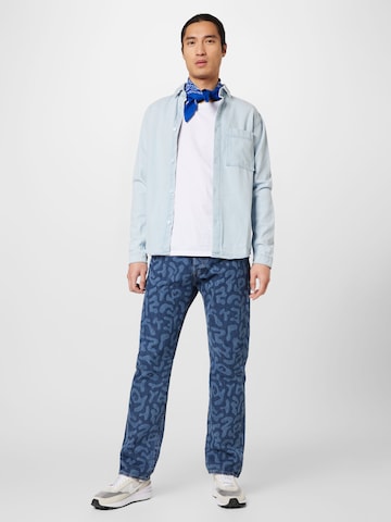 TOM TAILOR DENIM Comfort Fit Hemd in Blau