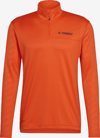 ADIDAS TERREX Functioneel shirt in Oranje: voorkant