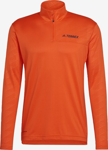 T-Shirt fonctionnel ADIDAS TERREX en orange : devant