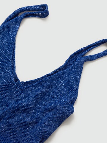 Robes en maille 'Klung' MANGO en bleu