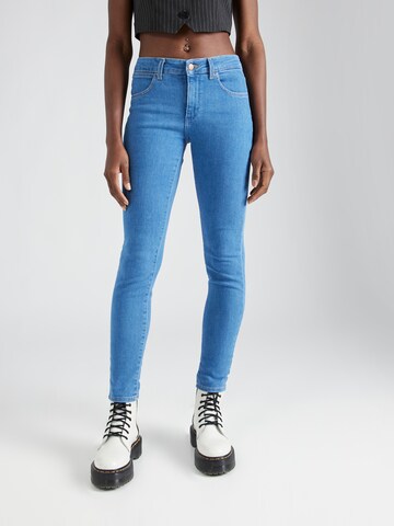 Skinny Jeans de la WRANGLER pe albastru: față