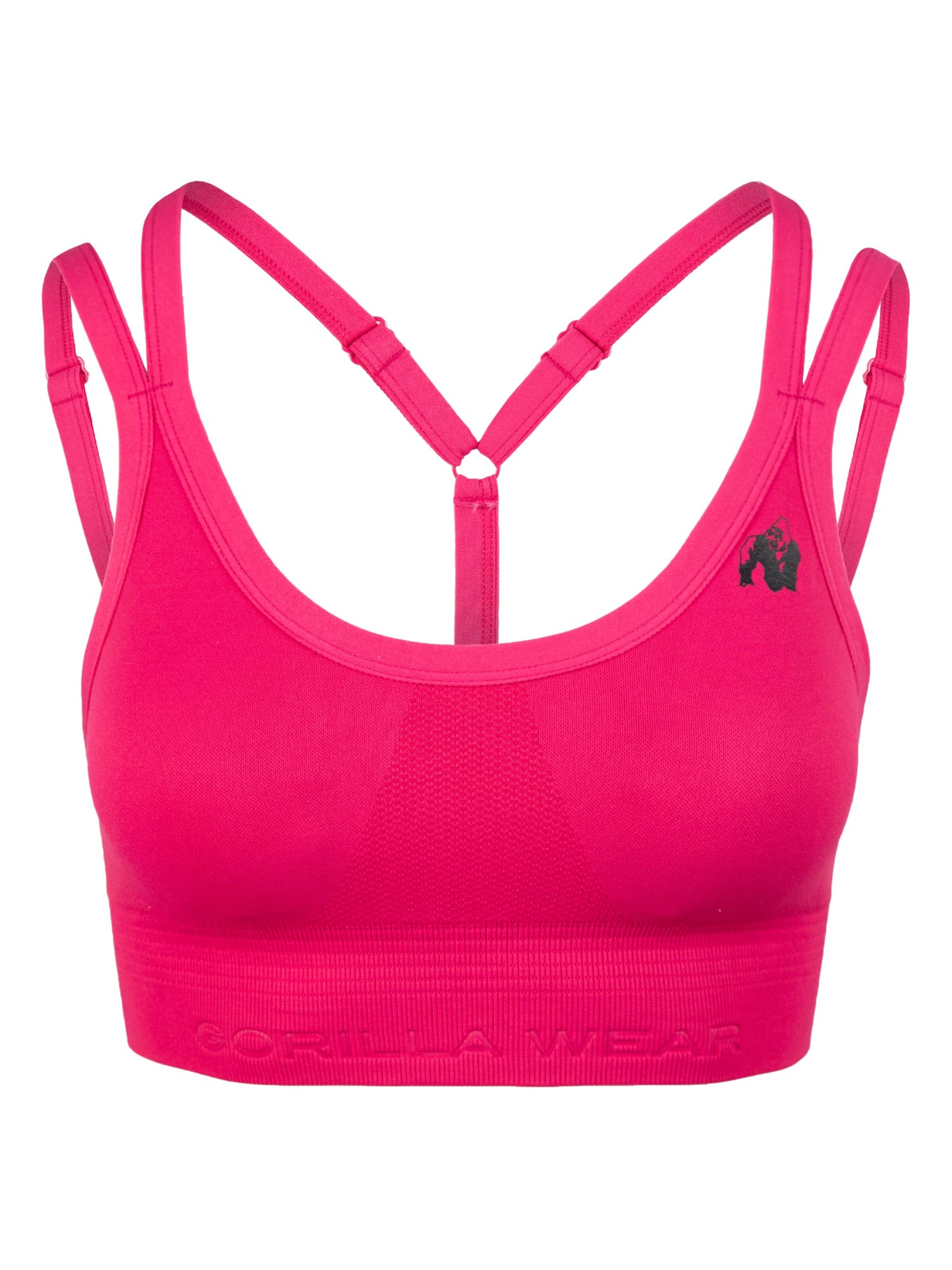 Bustino Reggiseno sportivo 'Whitney' di Gorilla Wear in rosa: frontale