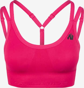 Reggiseno sportivo 'Whitney' di Gorilla Wear in rosa: frontale
