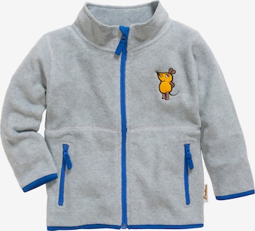 PLAYSHOES Fleece Jacket 'DIE MAUS' in Grey: front