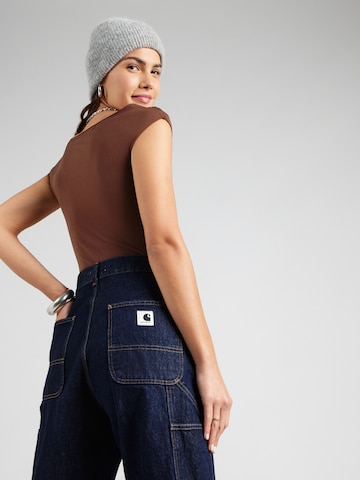 studioselect - Camisa body 'Lana' em castanho