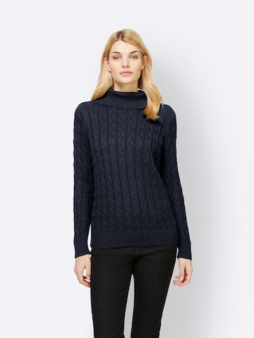 Pullover di heine in blu: frontale