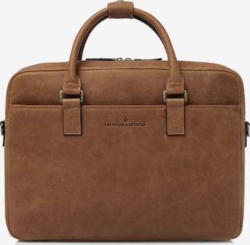 Borsa portadocumenti 'Carisma' di Castelijn & Beerens in marrone: frontale