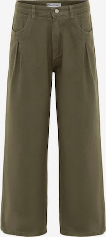 Dandalo Wide Leg Laskoshousut värissä vihreä: etupuoli