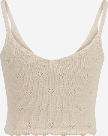 Pieces Petite Knitted Top 'TRULY' in Beige