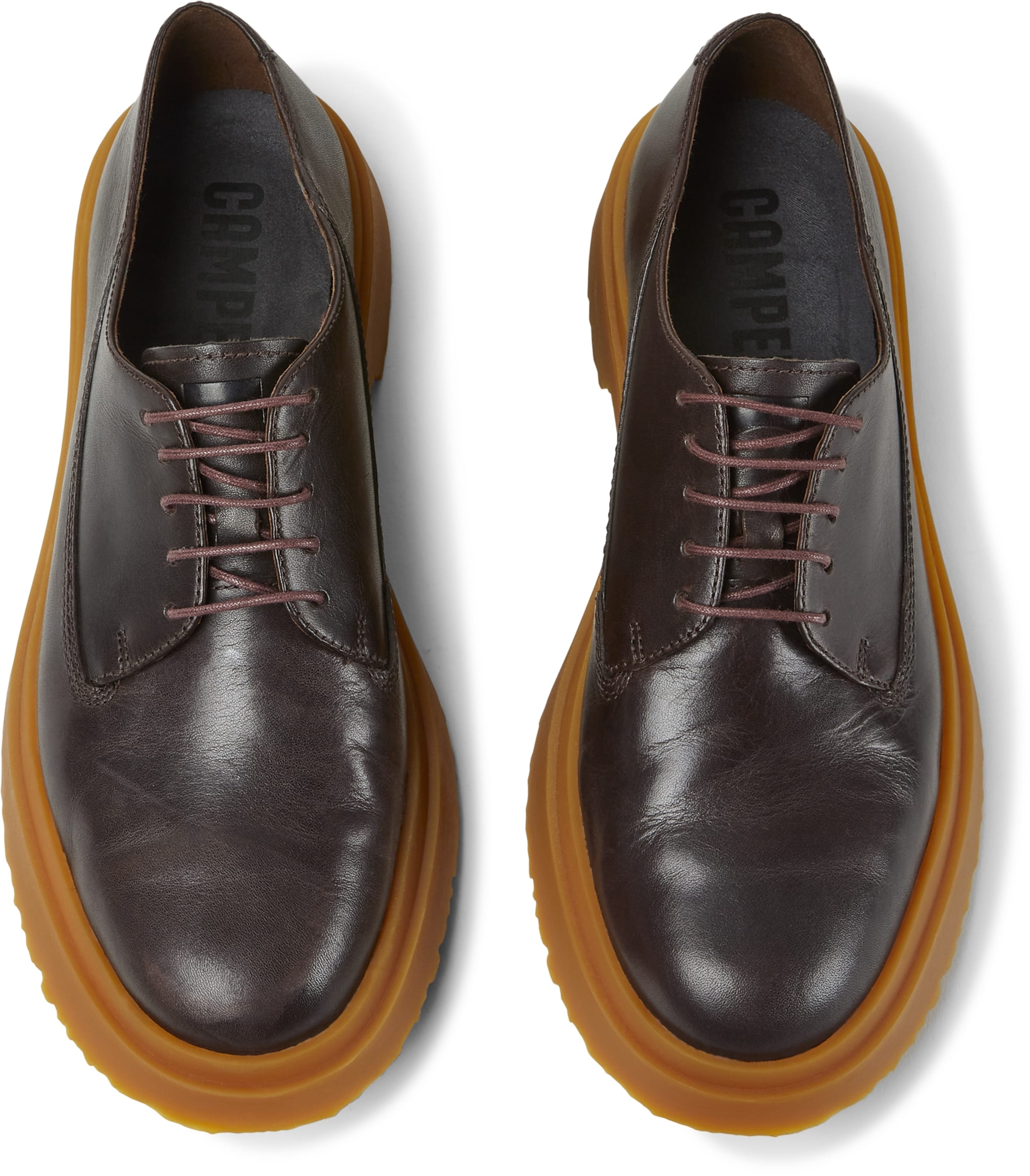 Chaussure à lacets ' Twins ' CAMPER en marron