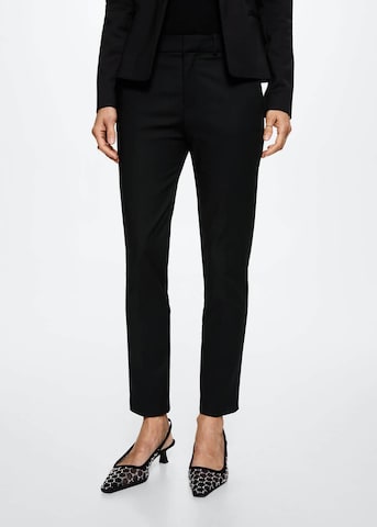 MANGO Regular Pleated Pants 'Cofi' in Black: front