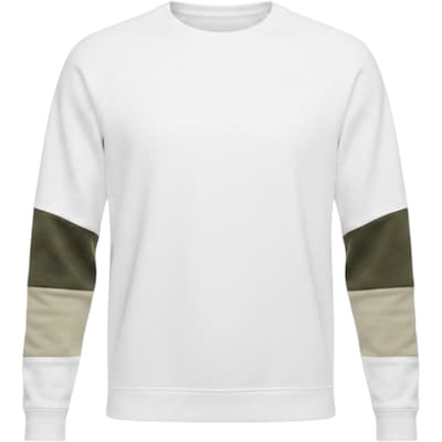 KİP Sweatshirt in L in de kleur Olijfgroen / Zwart / Offwhite, Productweergave