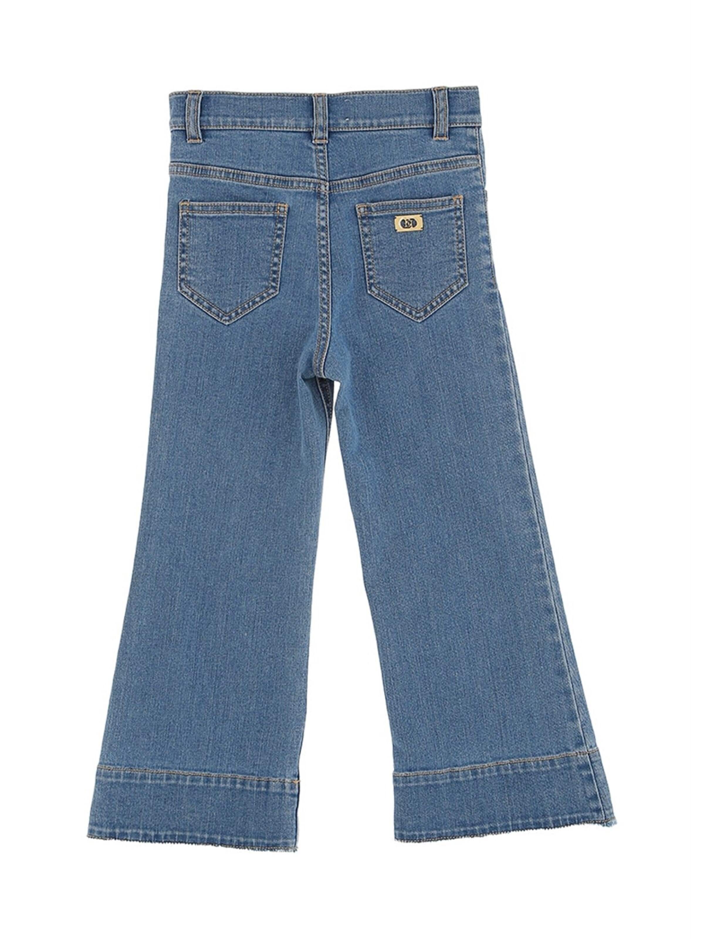 Elisabetta Franchi Loosefit Jeans 'Jeans blu denim per bambina' in Blauw