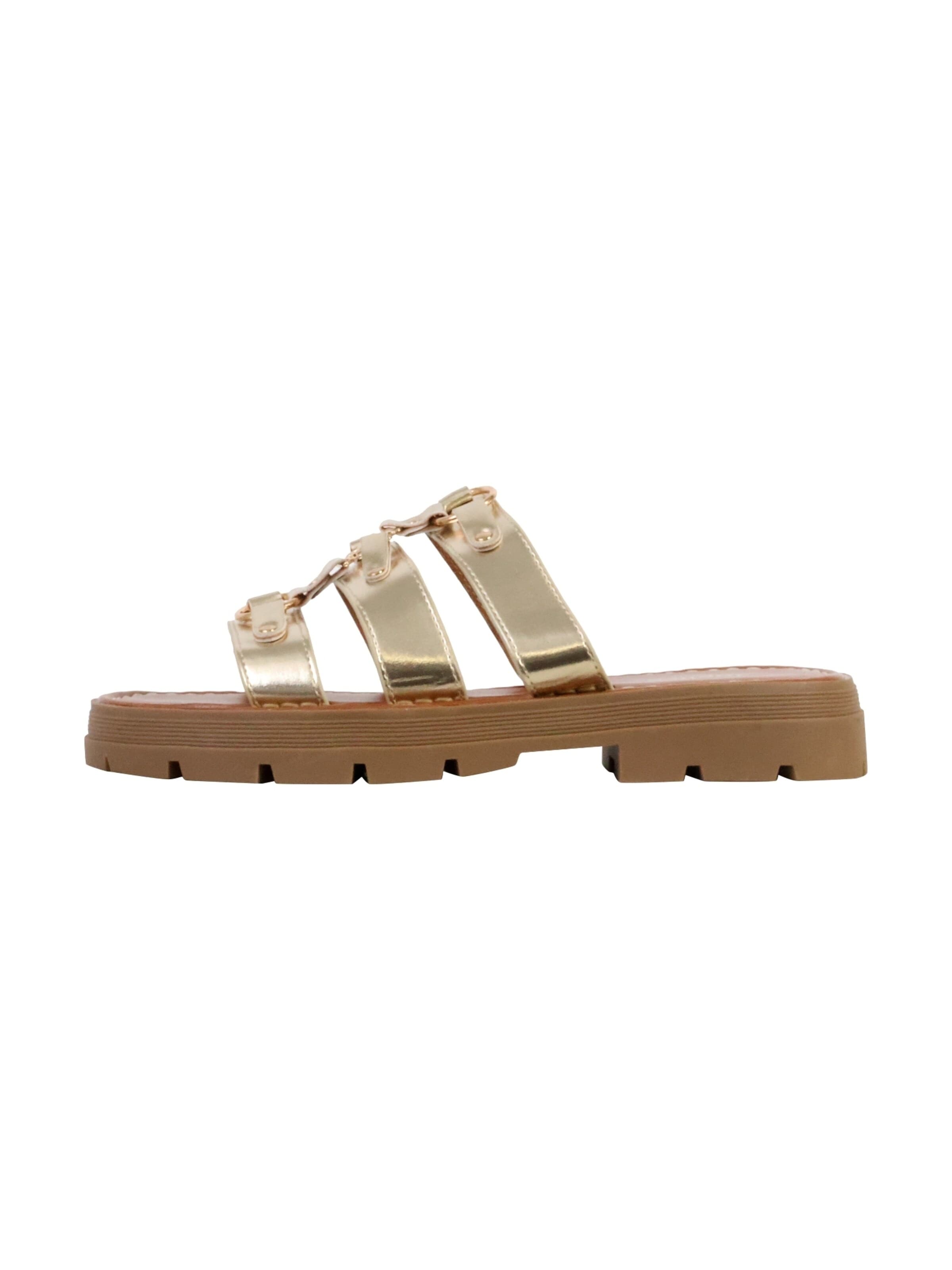 Sandales Super Mode en beige : devant