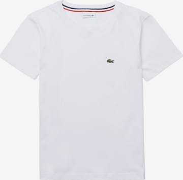 LACOSTE - Camiseta en blanco: frente