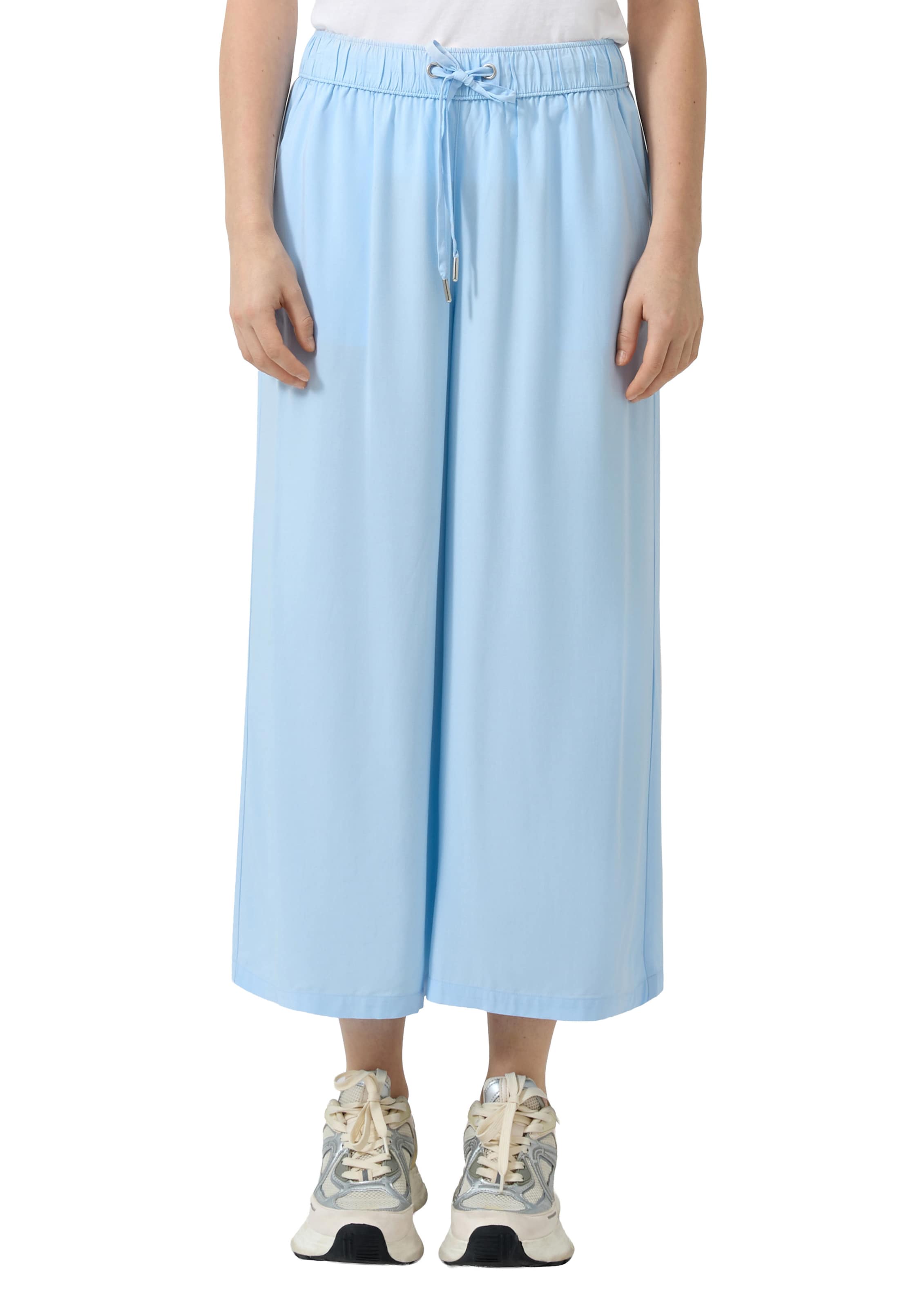 QS Wide Leg Hose in Blau
