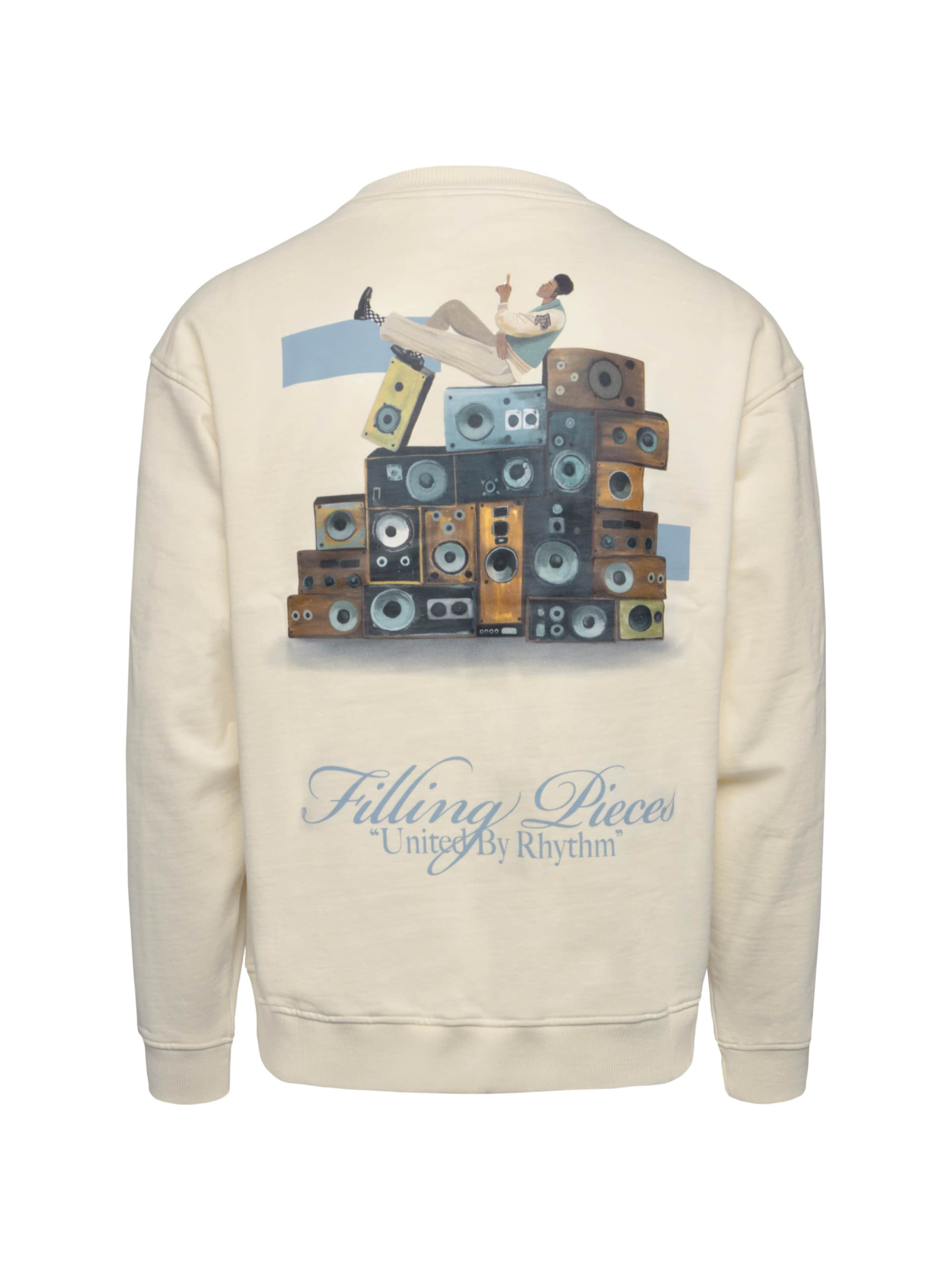 Filling Pieces Sweatshirt 'Gramophone Vintage' in Beige