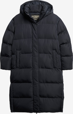 Superdry Wintermantel in Blauw: voorkant