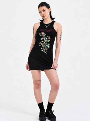 Ed Hardy Ruha 'Panther und Blumen' - fekete