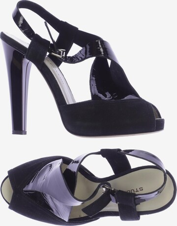POLLINI Sandals & High-Heeled Sandals in 37 in Black: front