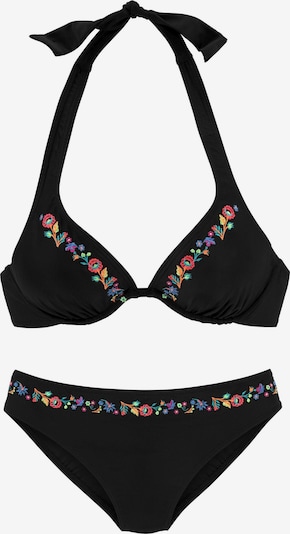 BUFFALO Bikini 'Flori' i blandade färger / svart, Produktvy