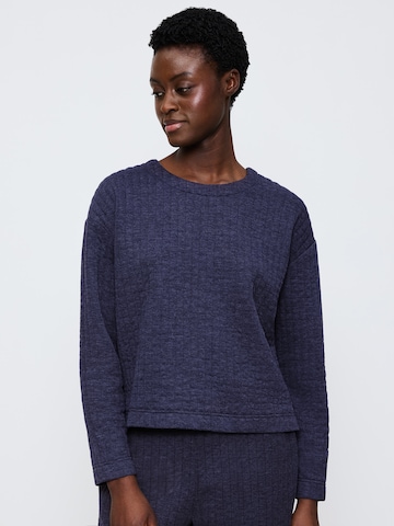TRIUMPH Sweatshirt ' Cozy Comfort Top Quilted ' in Blue: front