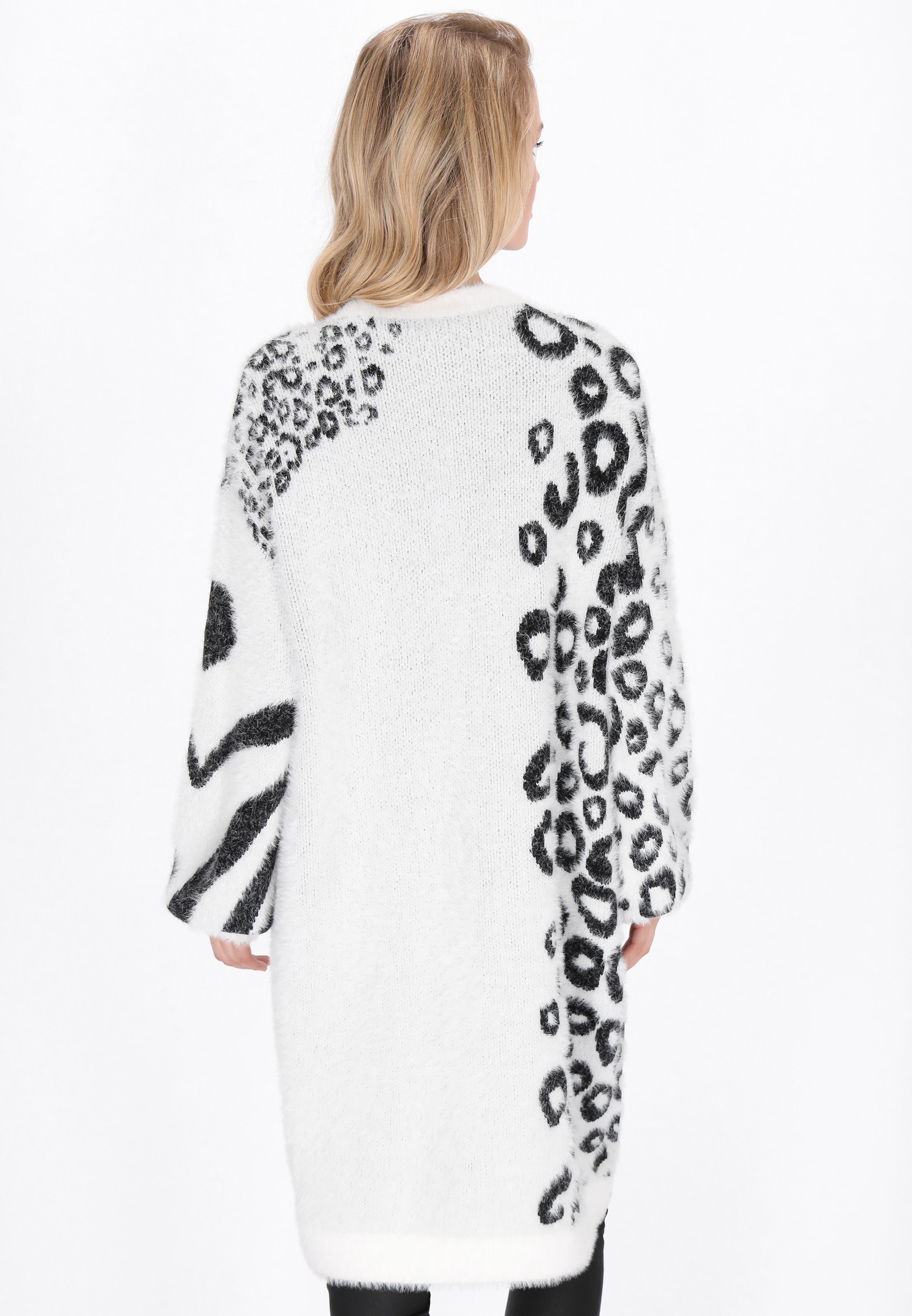 myMo ROCKS Πλεκτή ζακέτα σε λευκό