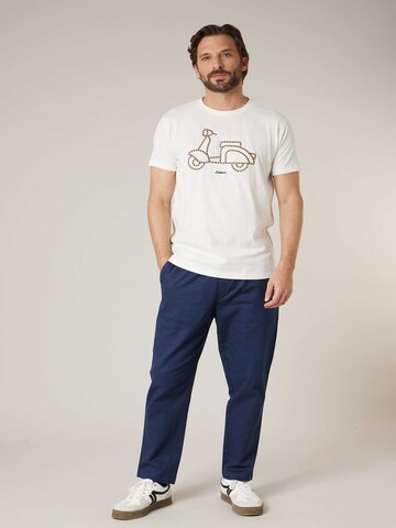 T-Shirt 'MOTORETA' Deeluxe en blanc