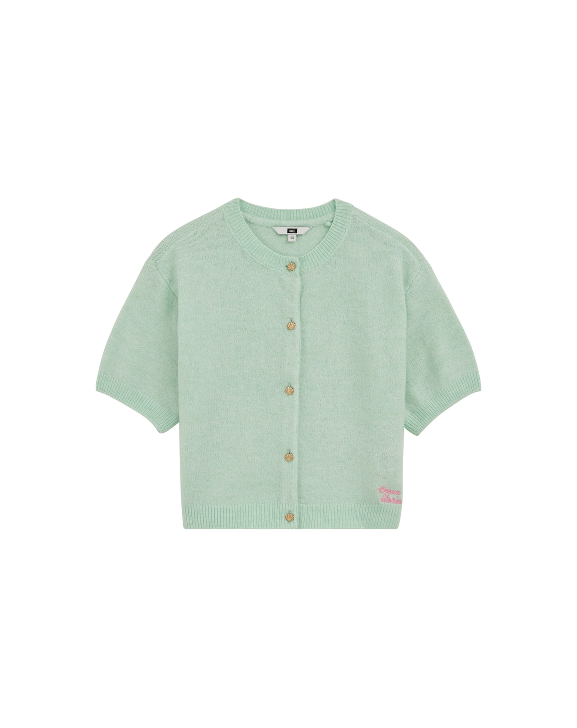 WE Fashion Knit cardigan in Green: front