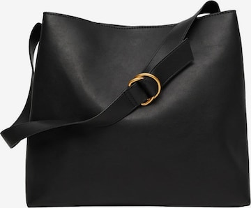 MANGO Shopper in Black: front