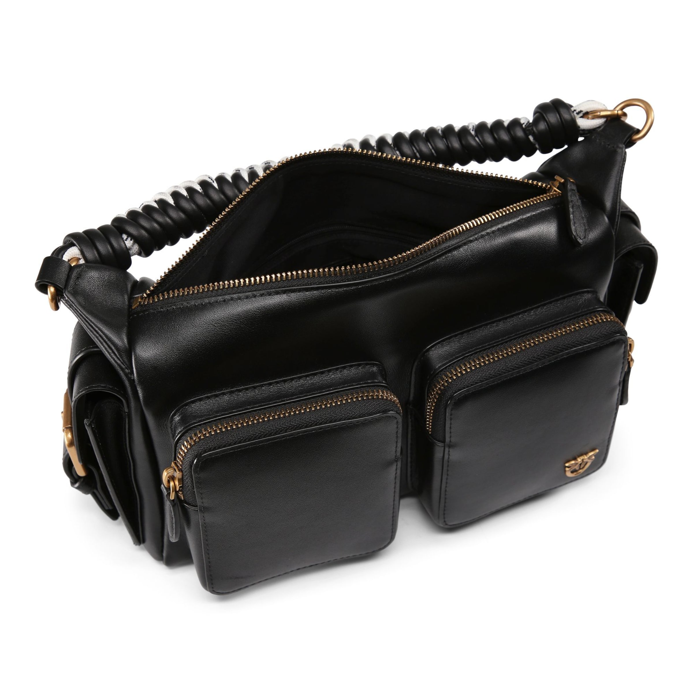 PINKO Schultertasche 'Cargo' in Schwarz