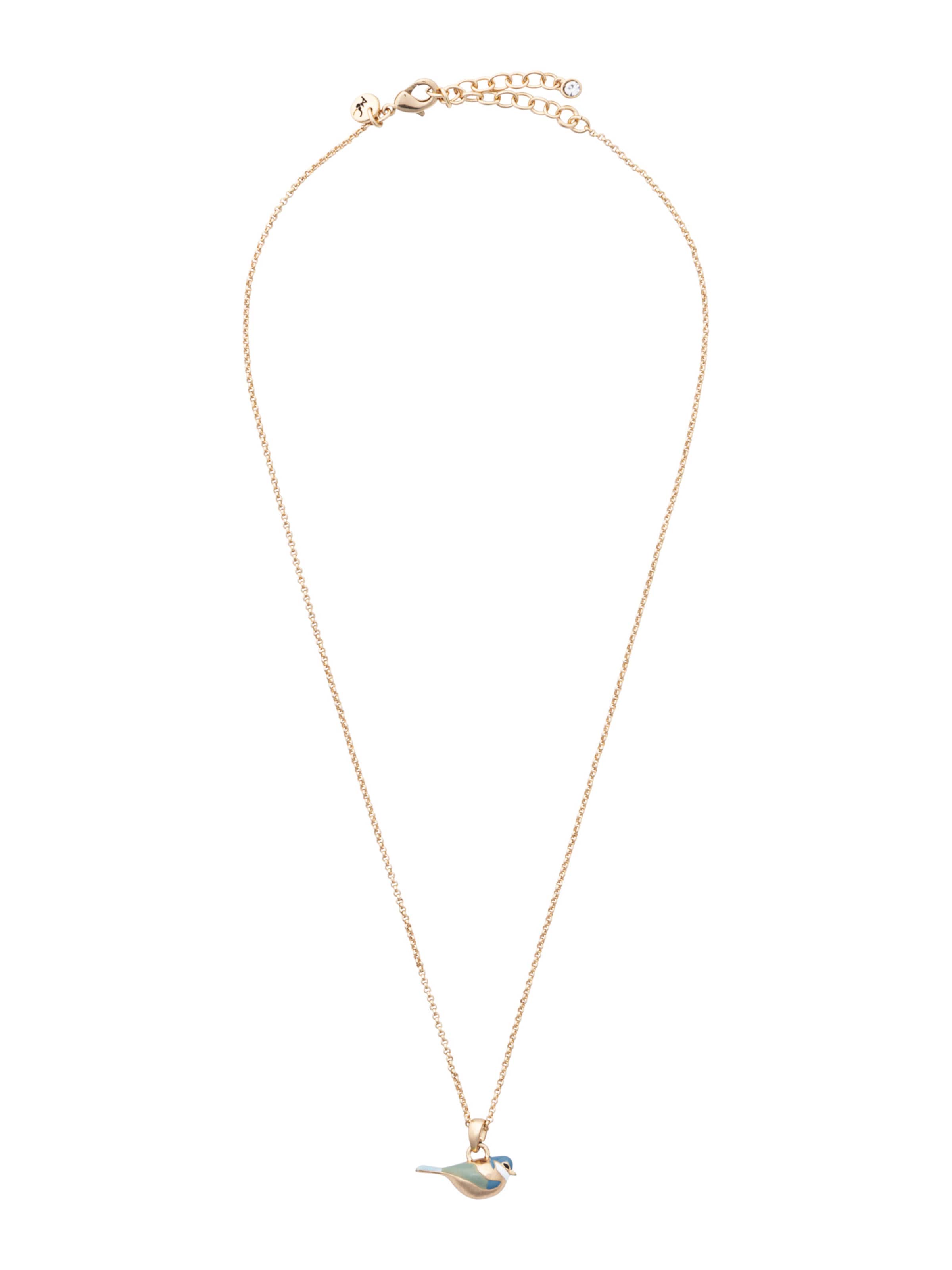 A&C Oslo – Nordic Design Jewellery Necklace 'Blue Tit' in Gold: front