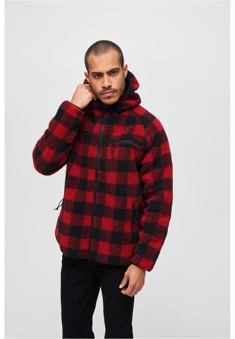 Brandit Fleece jas in Rood: voorkant