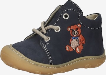 Pepino First-Step Shoes in Blue: front