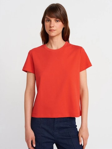 T-shirt Dilvin en orange : devant