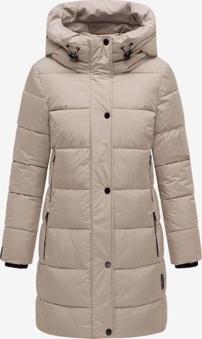 MARIKOO Winter coat 'Karumikoo XVI' in Beige: front