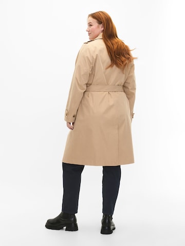 Zizzi Between-Seasons Coat 'SIMONE' in Beige