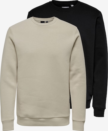 Only & Sons Sweatshirt 'Ceres' in Beige: Vorderseite