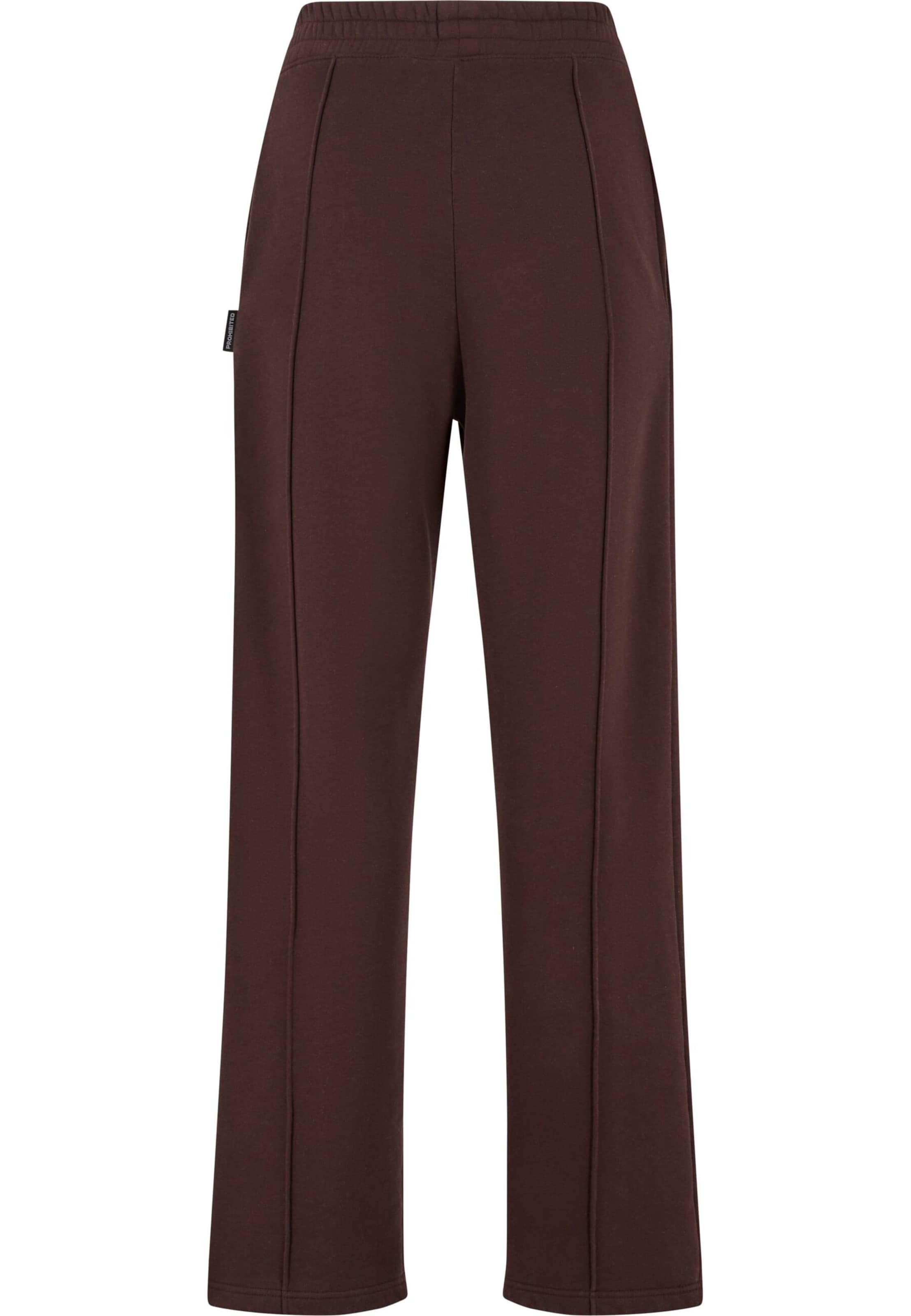 Prohibited Normální Kalhoty – hnědá