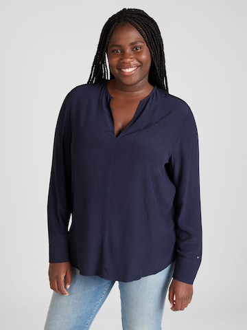 Tommy Hilfiger Curve Blouse in Blauw: voorkant
