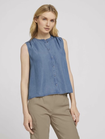 TOM TAILOR Blouse in Blauw: voorkant