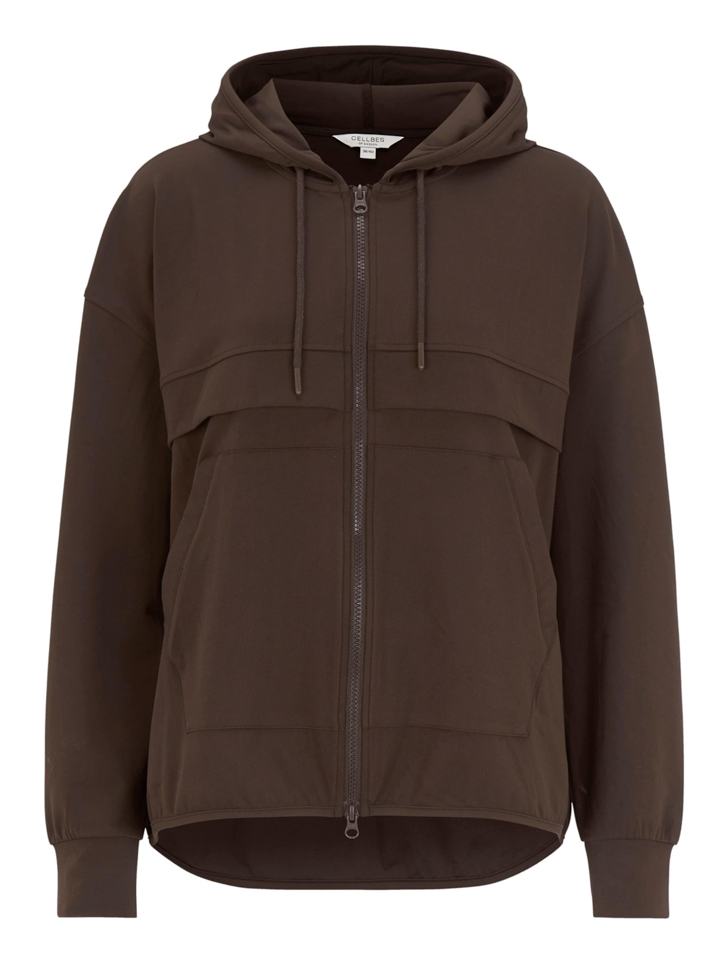 Cellbes of Sweden Vielseitige Jacke mit Kapuze in Braun: Vorderseite