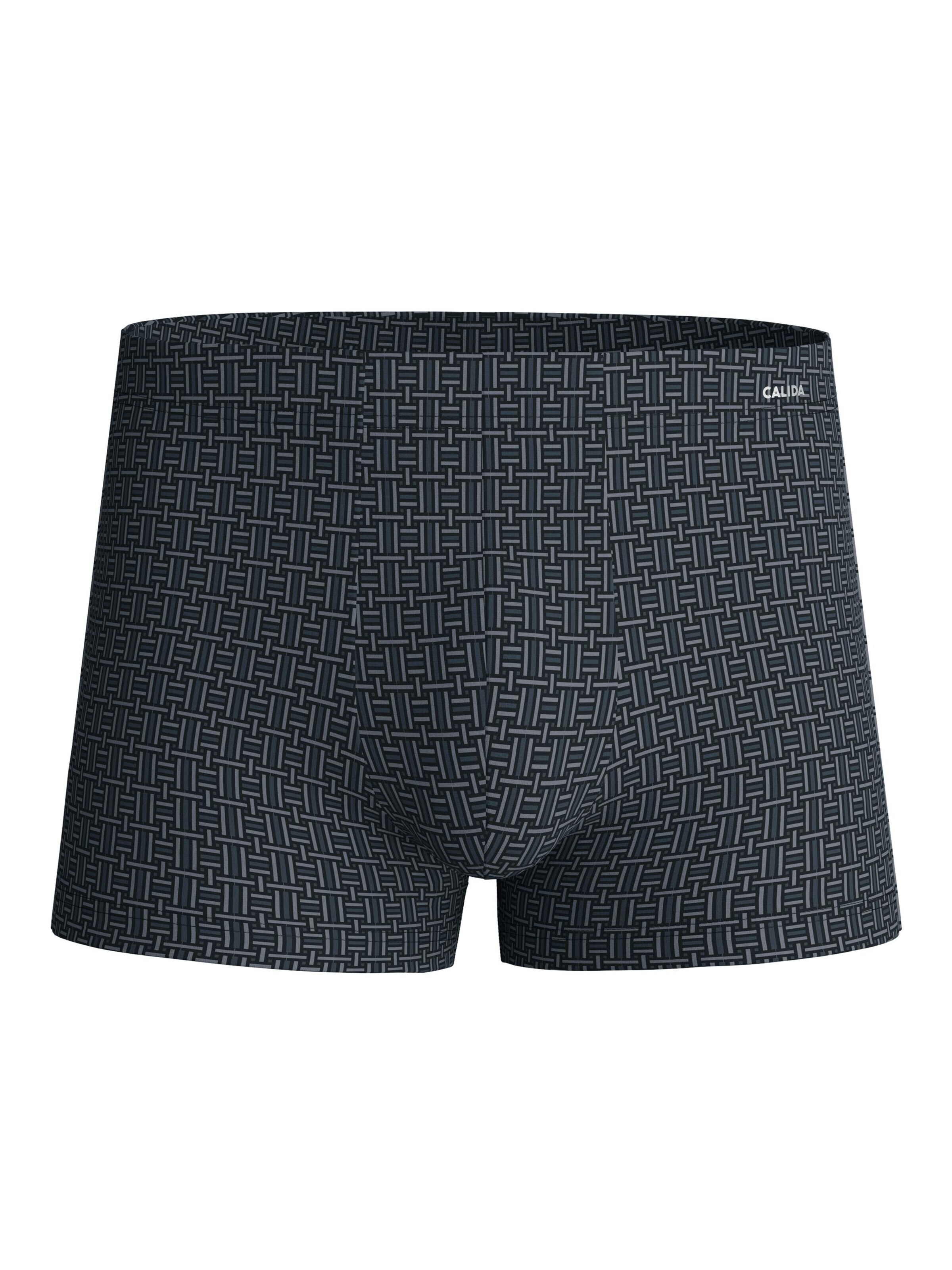 CALIDA Boxer shorts 'Cotton Code Design' in Black: front
