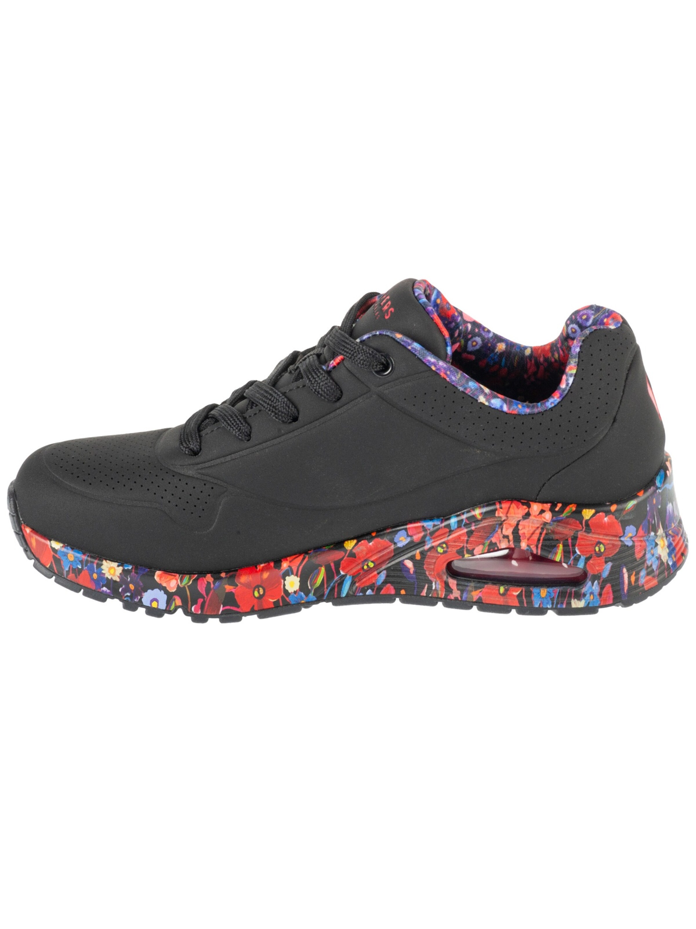 SKECHERS Slip-Ons 'Skechers Uno - Majestic Garden' in Black: front